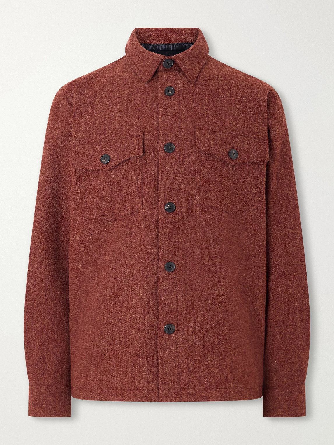 Mélange Wool-Tweed Overshirt