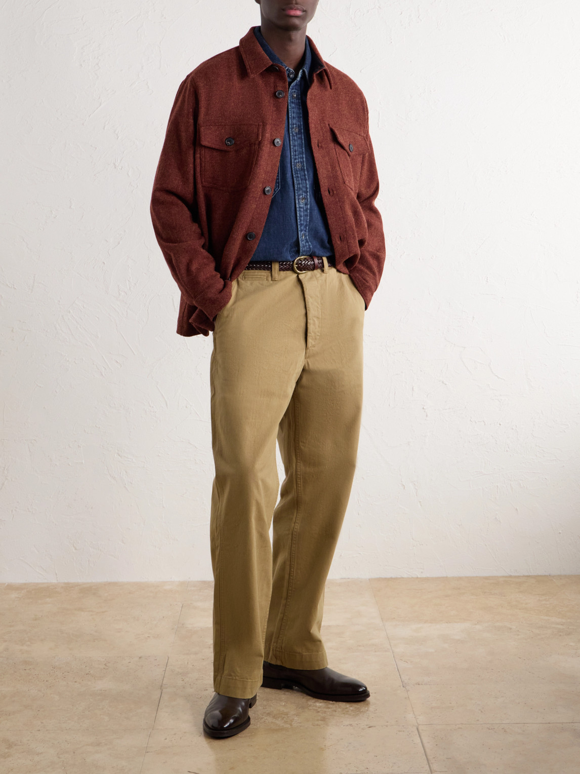 Mélange Wool-Tweed Overshirt