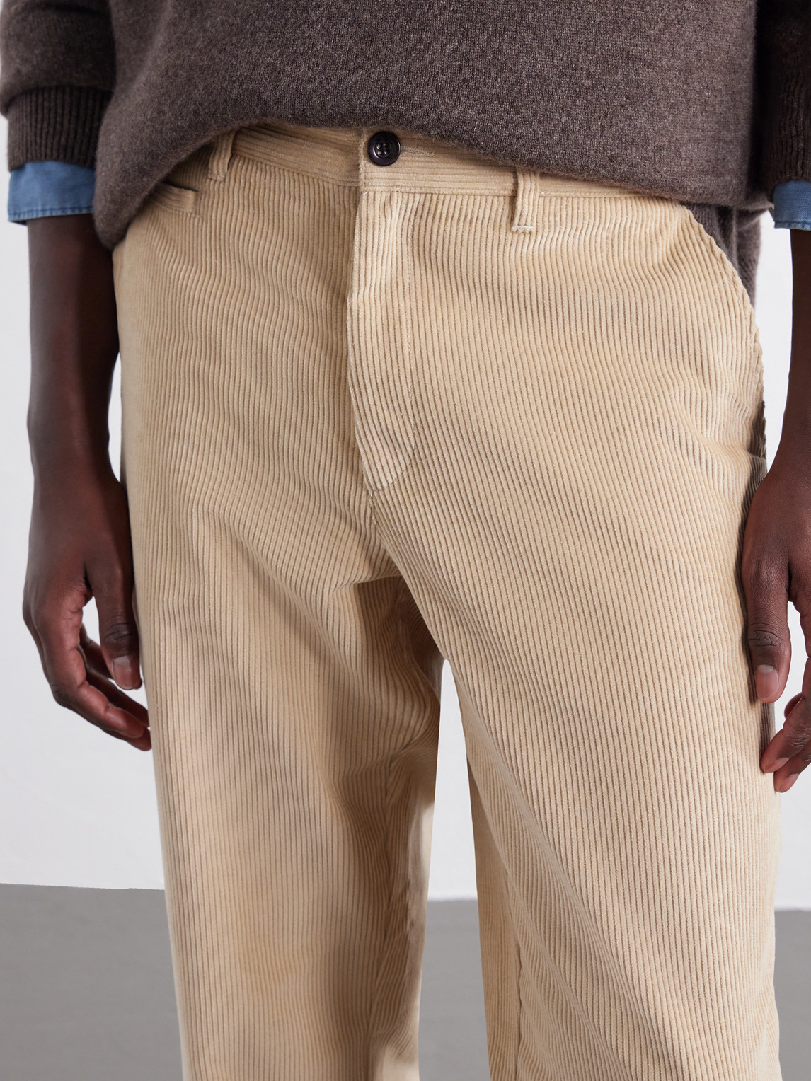Straight-Leg Cotton- Corduroy