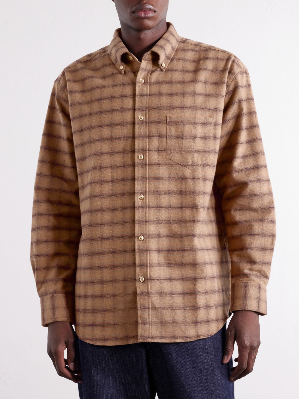 Camila Oversized Checked Cotton-Flannel Shirt