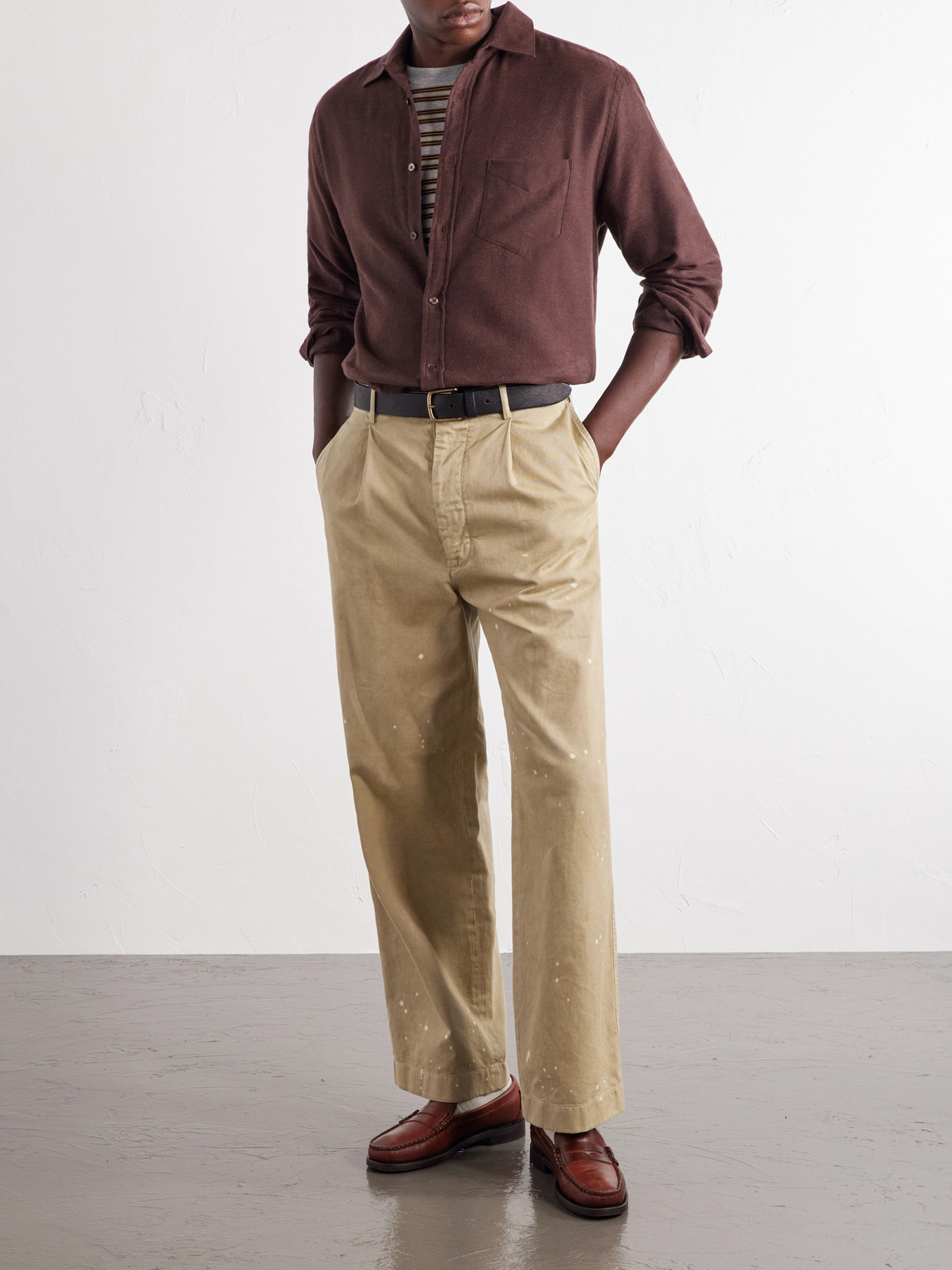 Teca Brushed Cotton-Twill Shirt