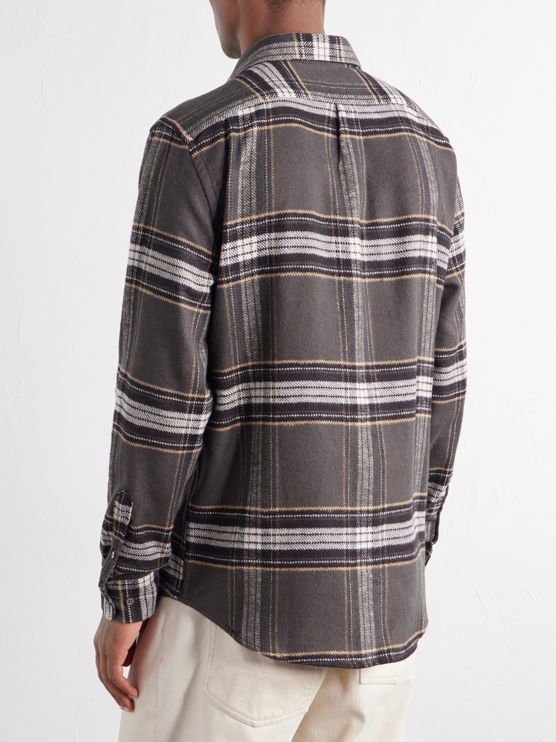 Spindle Checked Cotton-Flannel Shirt