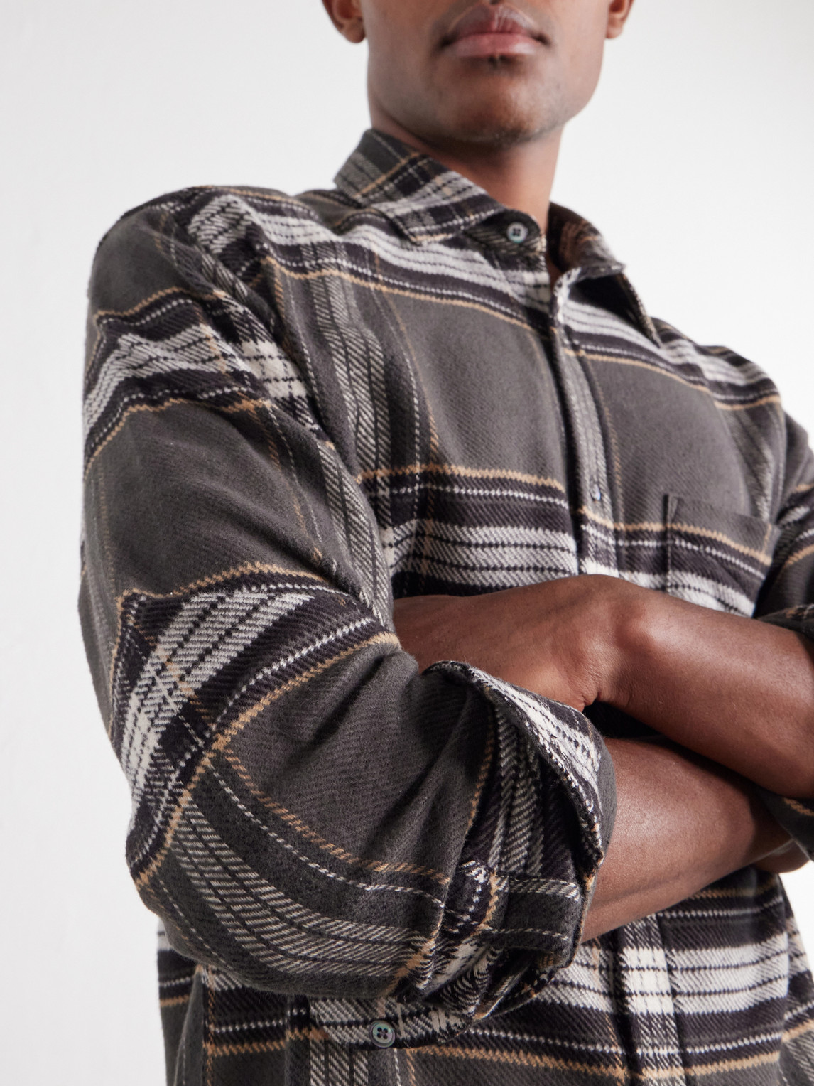Spindle Checked Cotton-Flannel Shirt