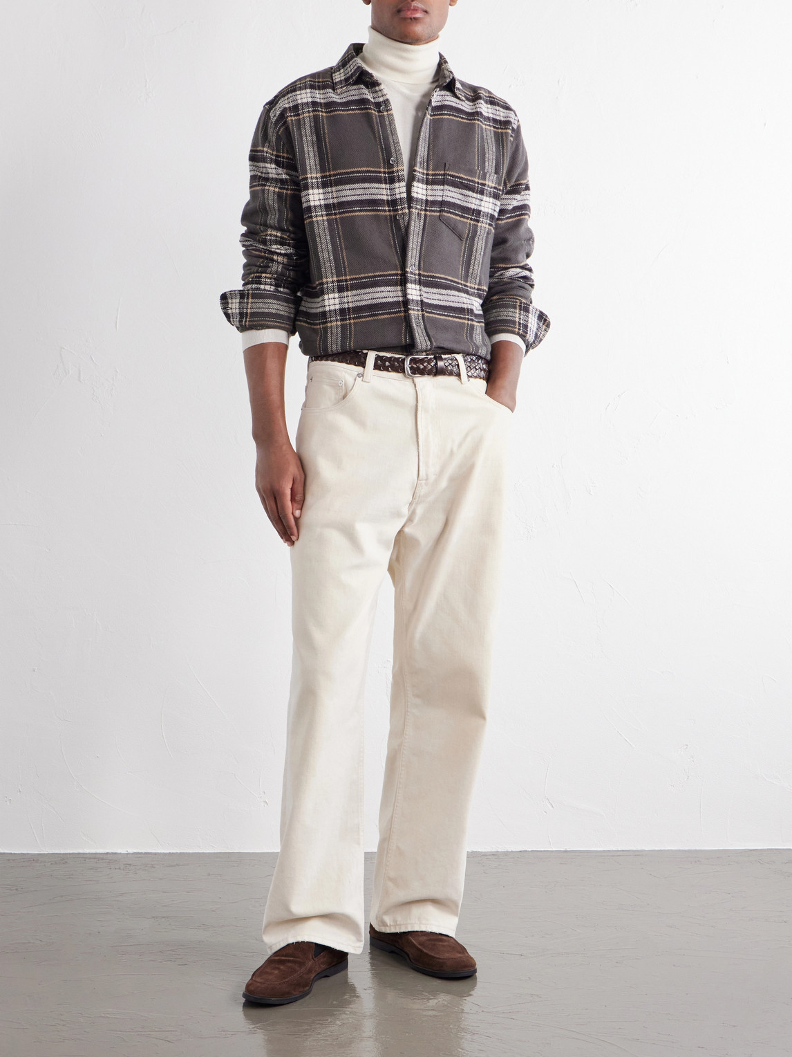 Spindle Checked Cotton-Flannel Shirt