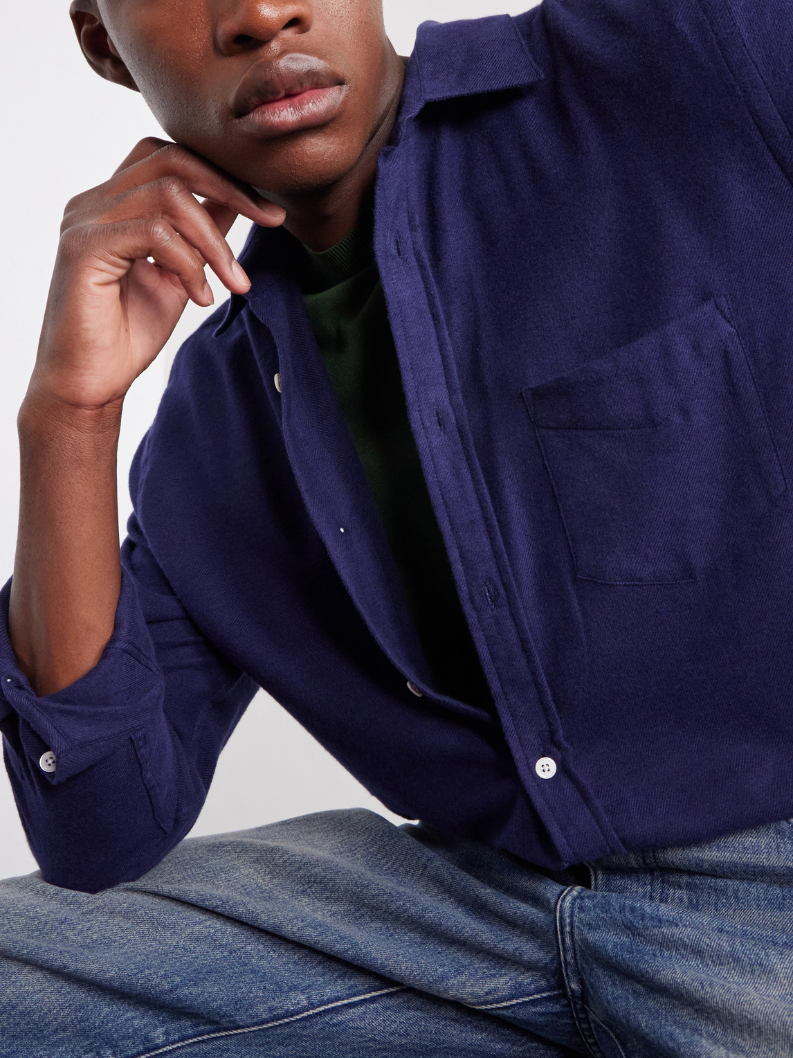 Teca Brushed Cotton-Twill Shirt