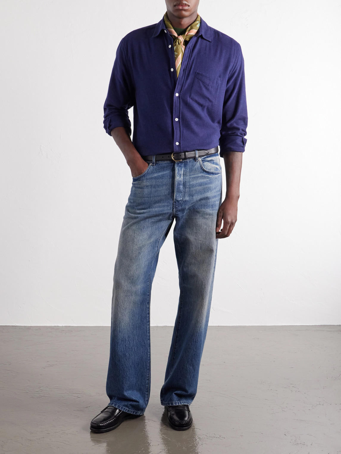 Teca Brushed Cotton-Twill Shirt
