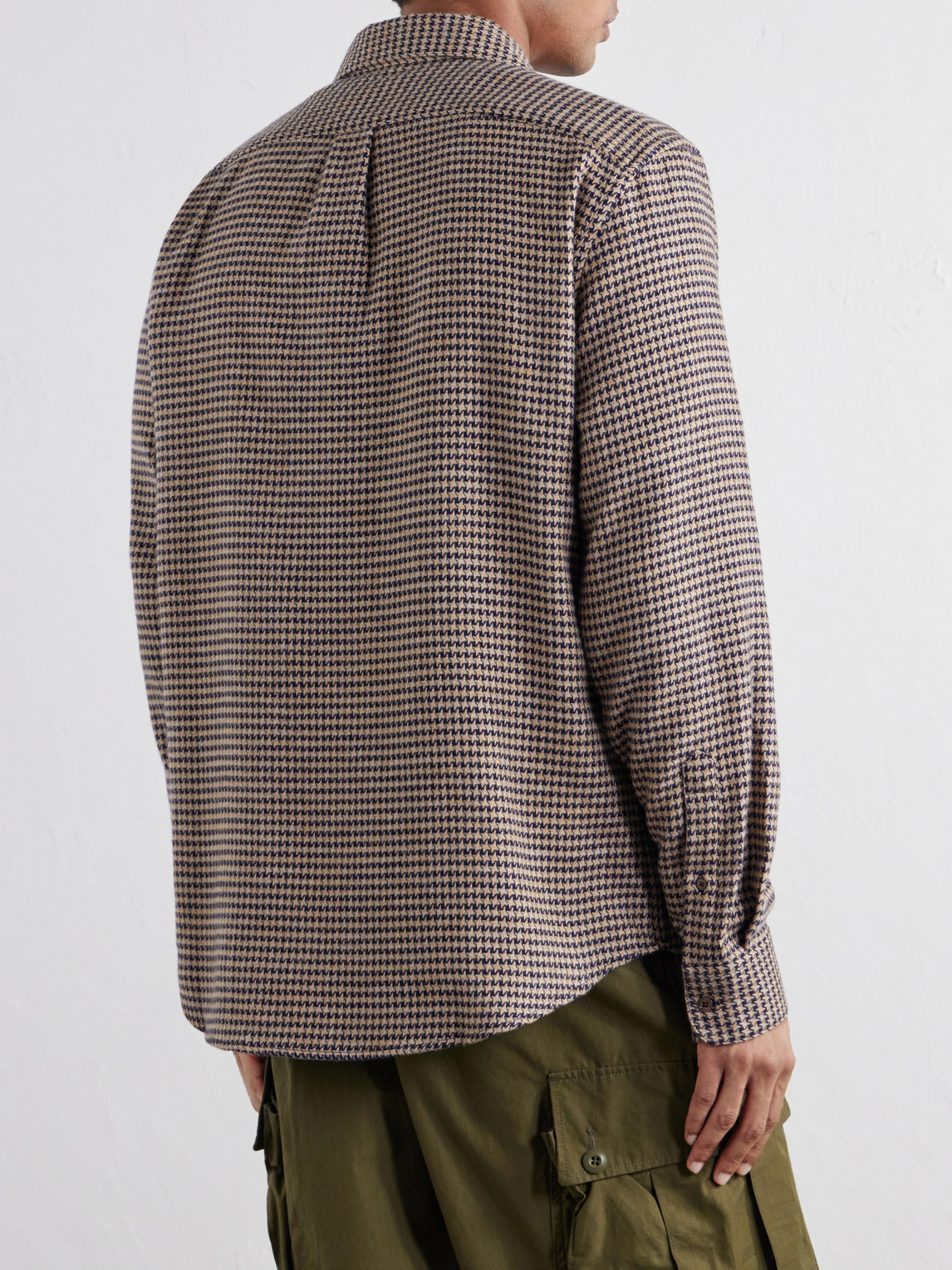 Houndstooth Organic Cotton-Flannel Shirt