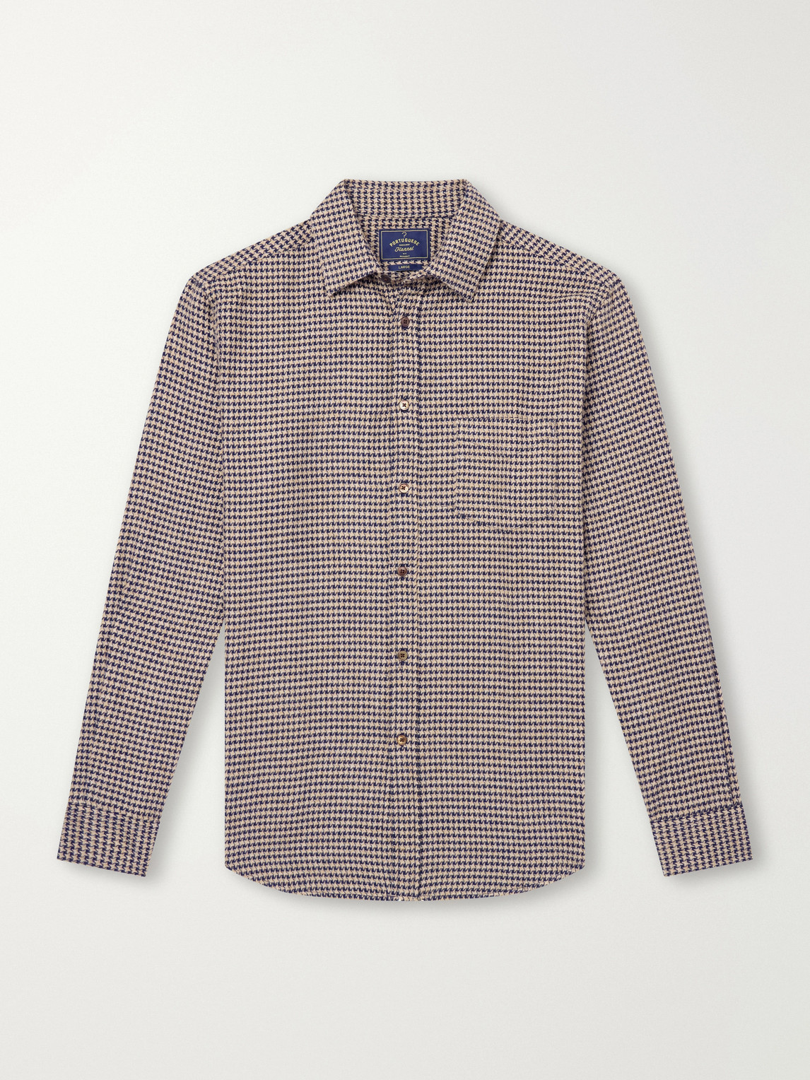 Houndstooth Organic Cotton-Flannel Shirt