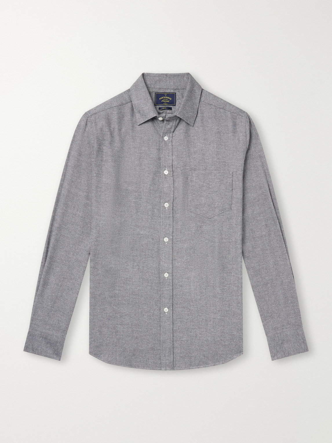 Espiga Herringbone Cotton-Flannel Shirt