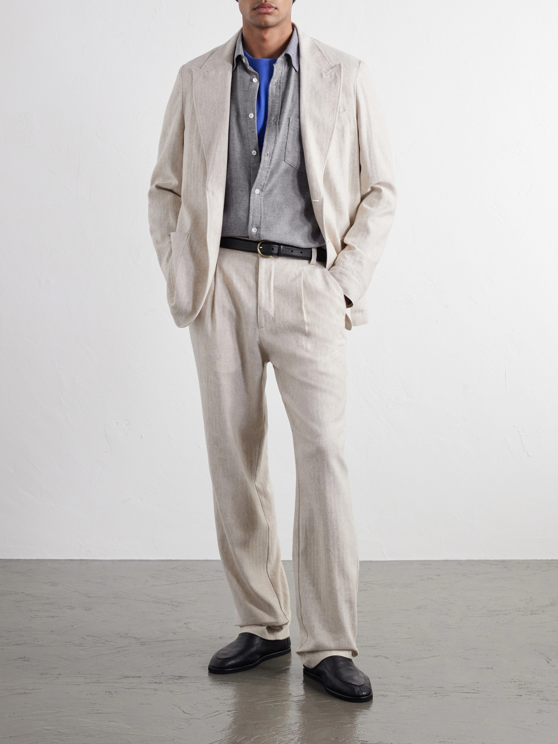 Espiga Herringbone Cotton-Flannel Shirt