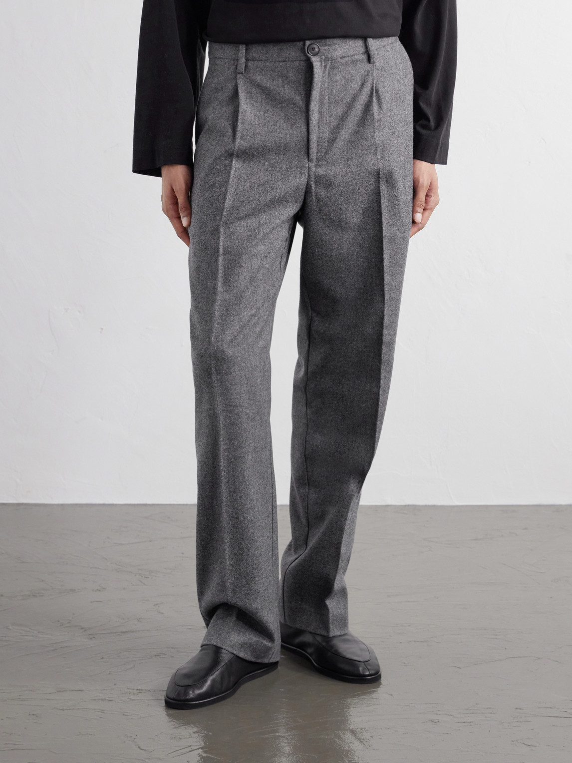 Terroir Straight-Leg Pleated Wool-Twill Trousers