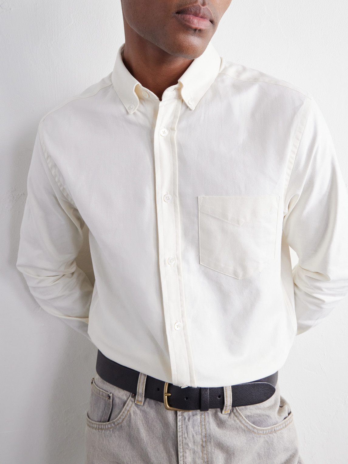 Montebelo Button-Down Collar Cotton-Poplin Shirt