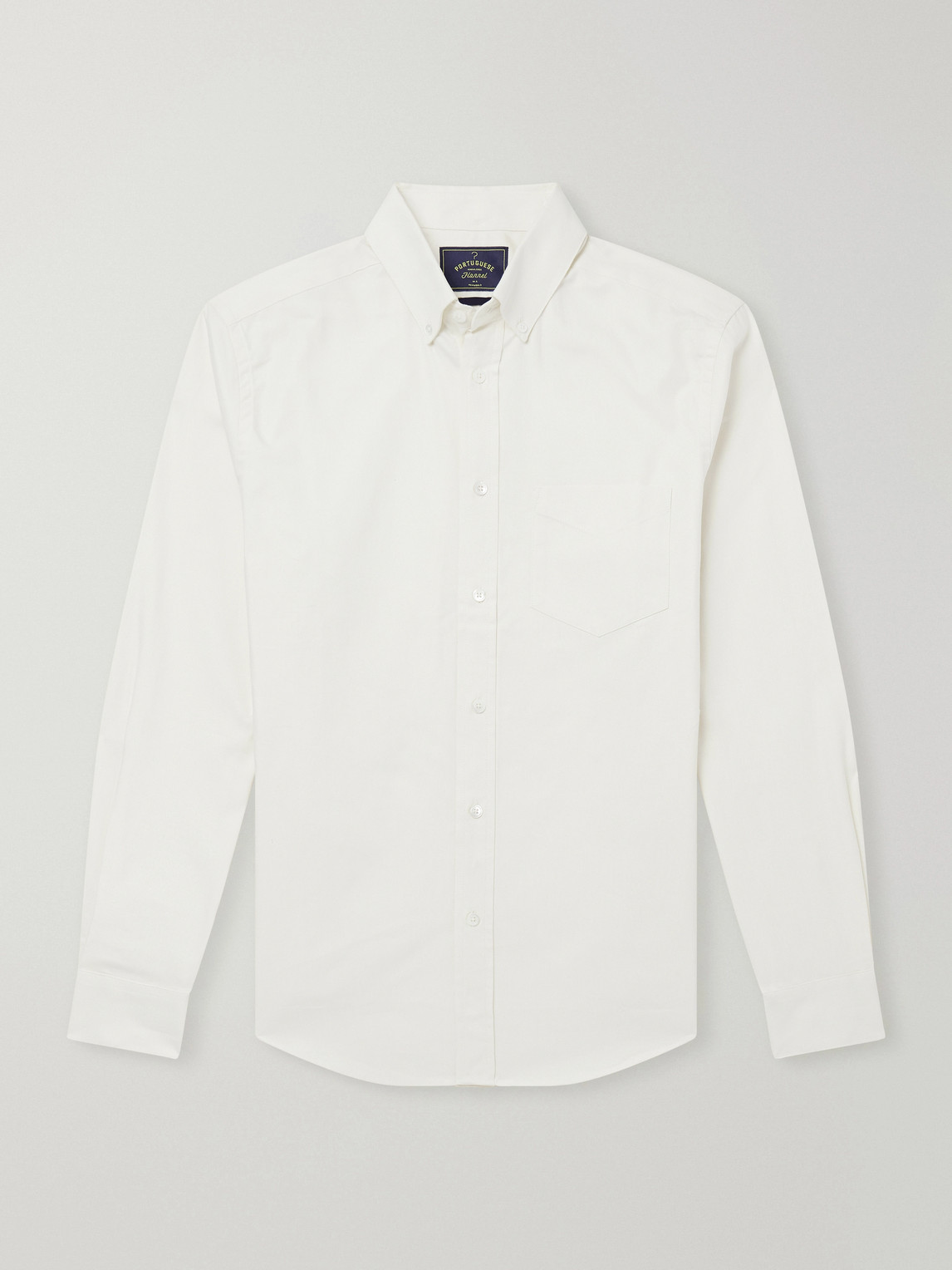 Montebelo Button-Down Collar Cotton-Poplin Shirt