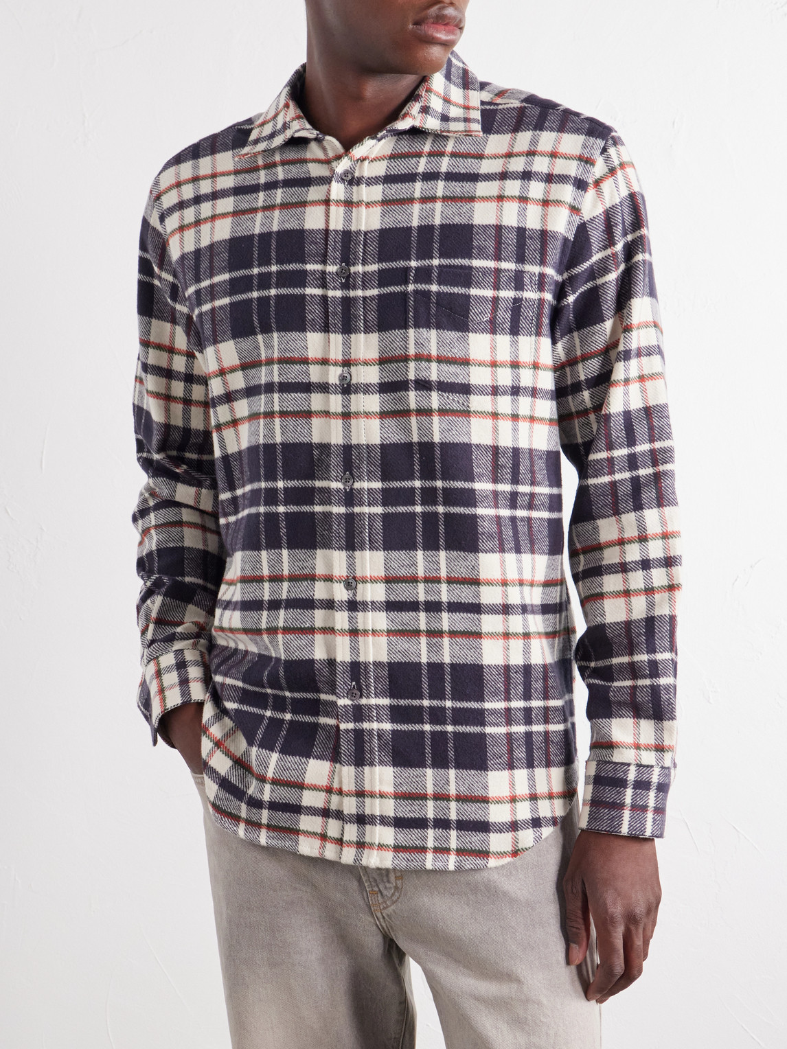 Hillside Checked Cotton-Flannel Shirt