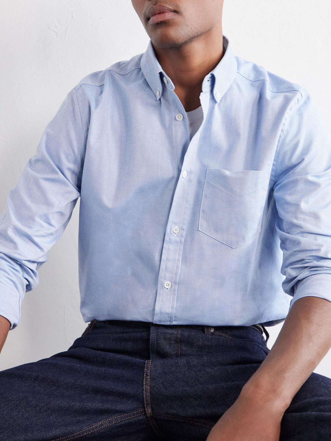 Montebelo Button-Down Collar Cotton-Poplin Shirt