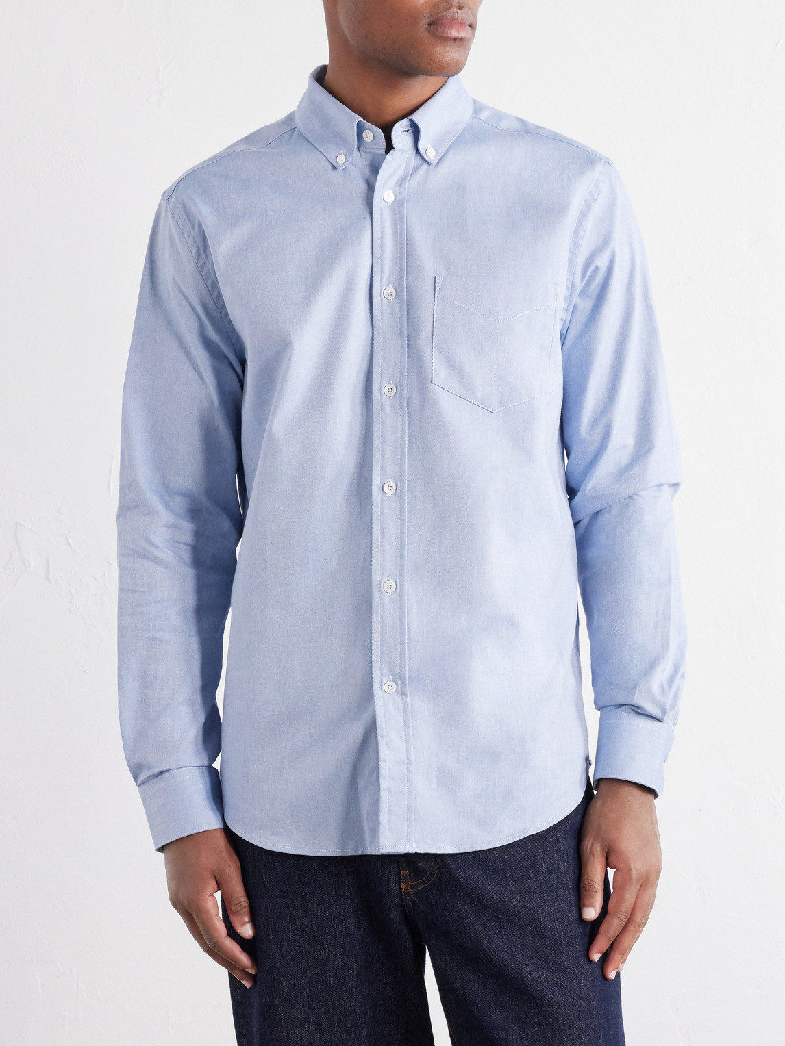 Montebelo Button-Down Collar Cotton-Poplin Shirt