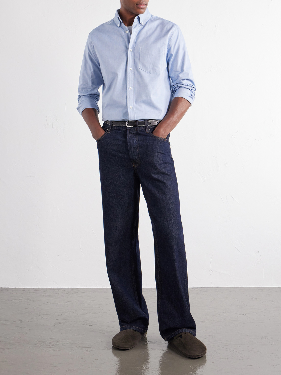 Montebelo Button-Down Collar Cotton-Poplin Shirt