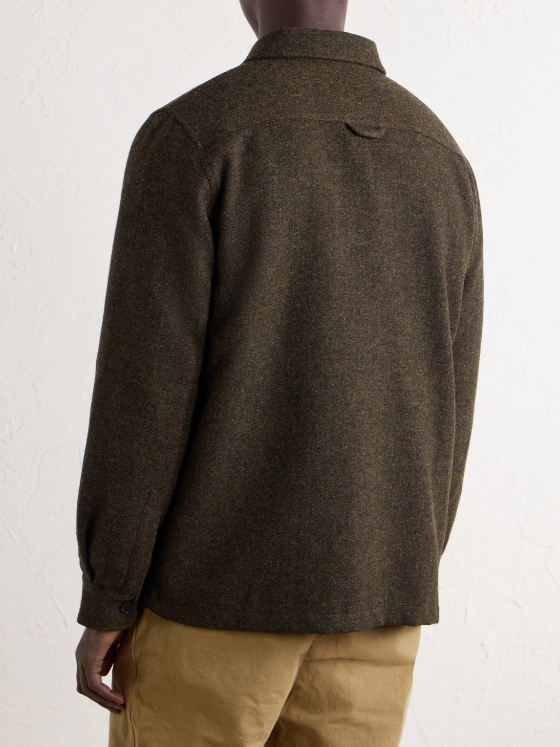 Mélange Wool-Tweed Overshirt