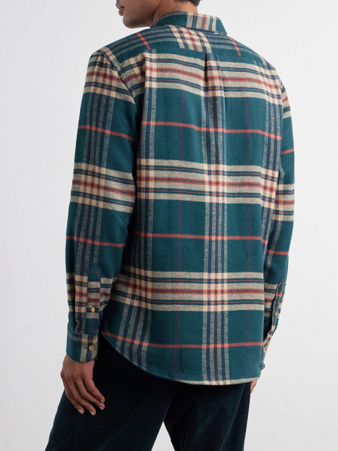 Cervo Checked Cotton-Flannel Shirt