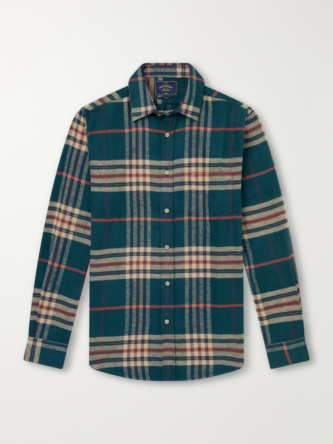 Cervo Checked Cotton-Flannel Shirt