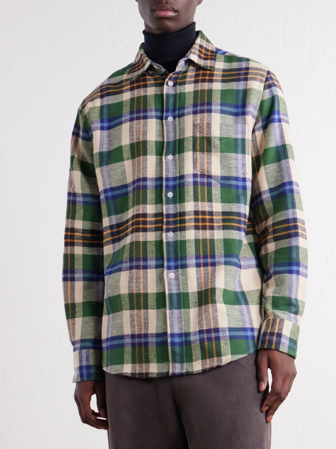 Harbor Checked Cotton-Twill Shirt