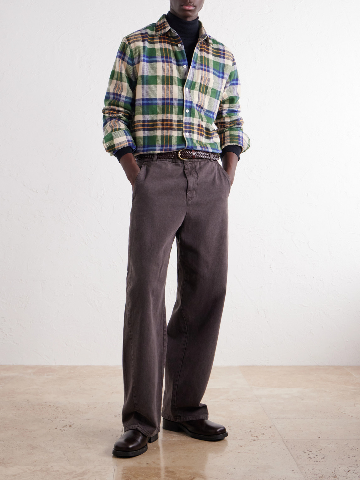 Harbor Checked Cotton-Twill Shirt