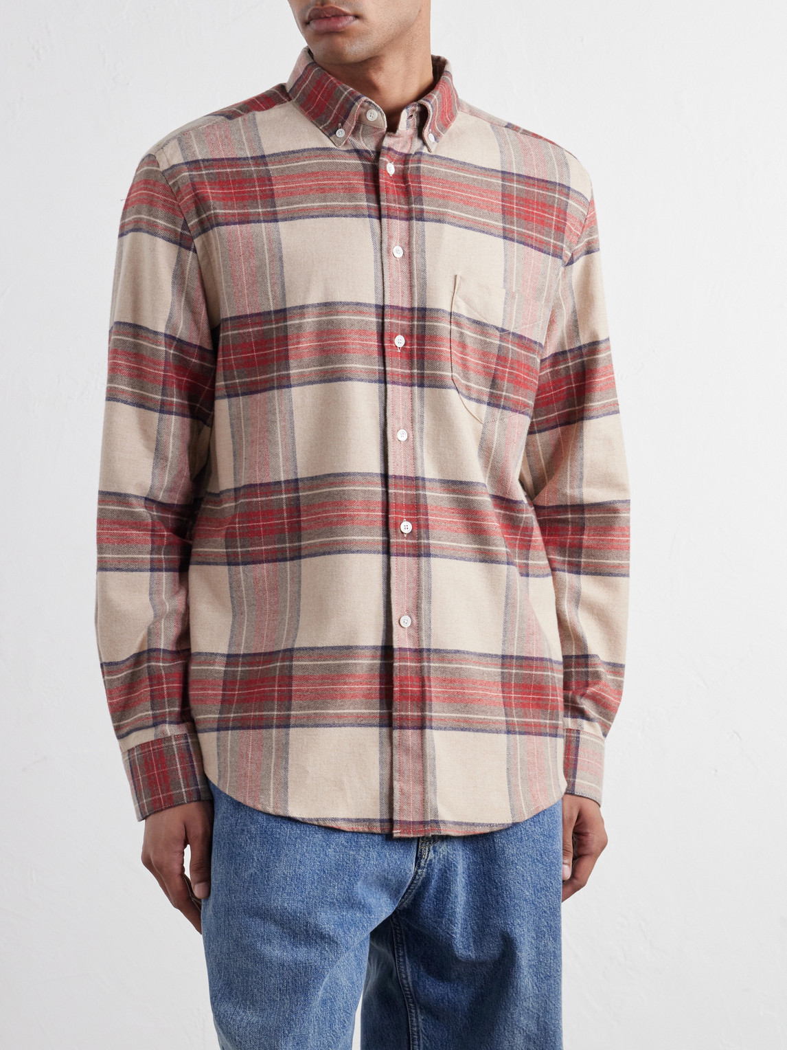 Sabela Checked Cotton-Flannel Shirt