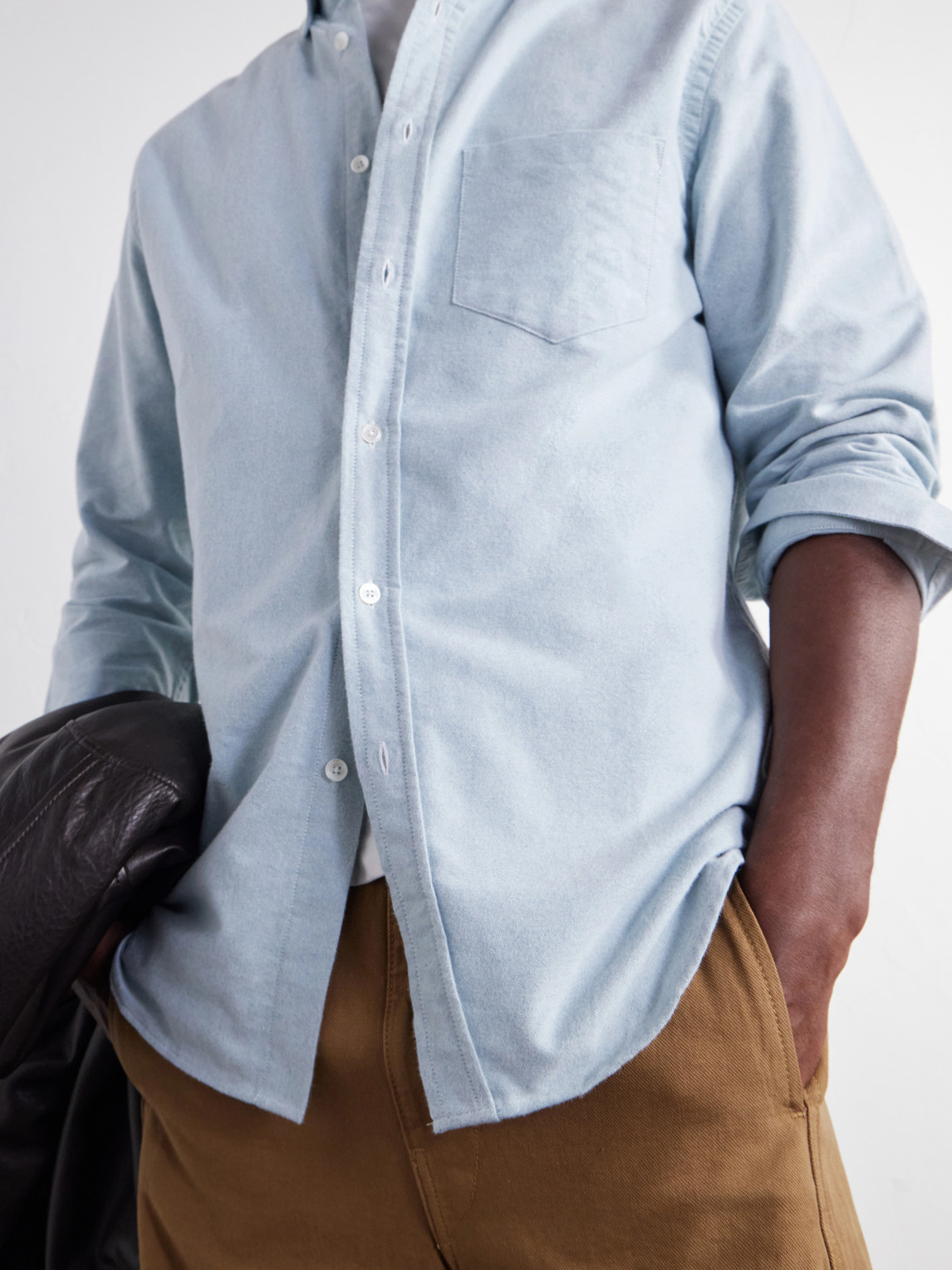 Button-Down Brushed-Cotton Oxford Shirt