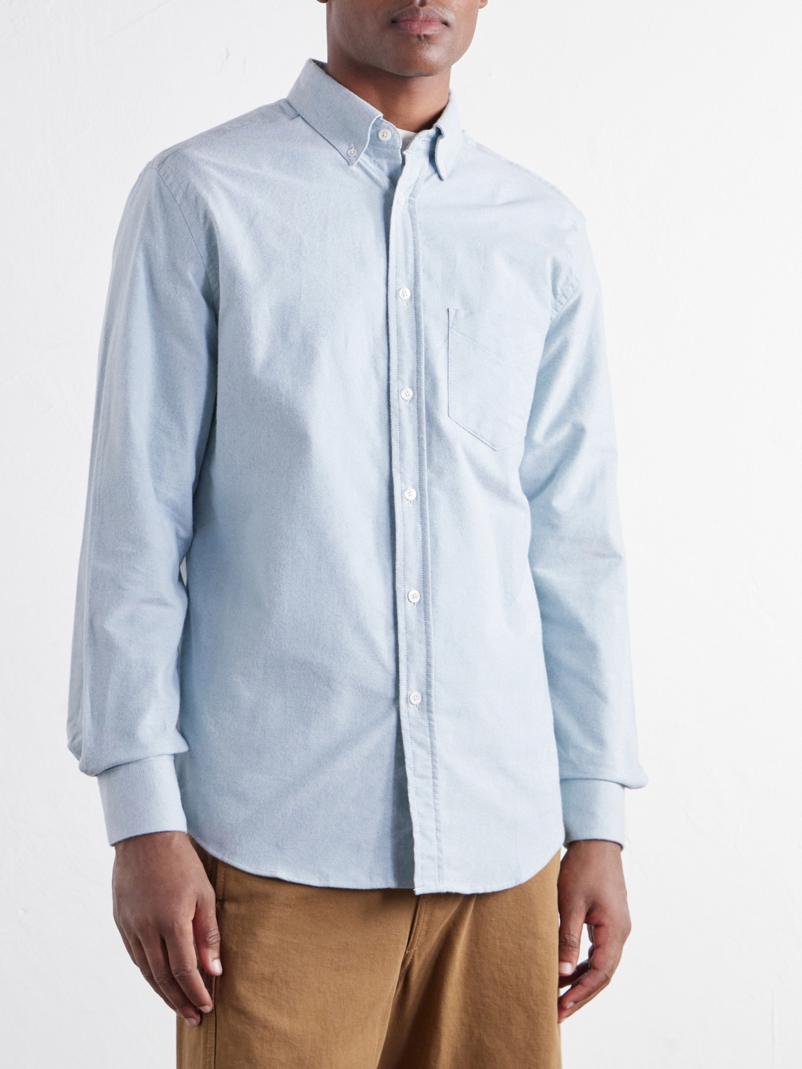 Button-Down Brushed-Cotton Oxford Shirt