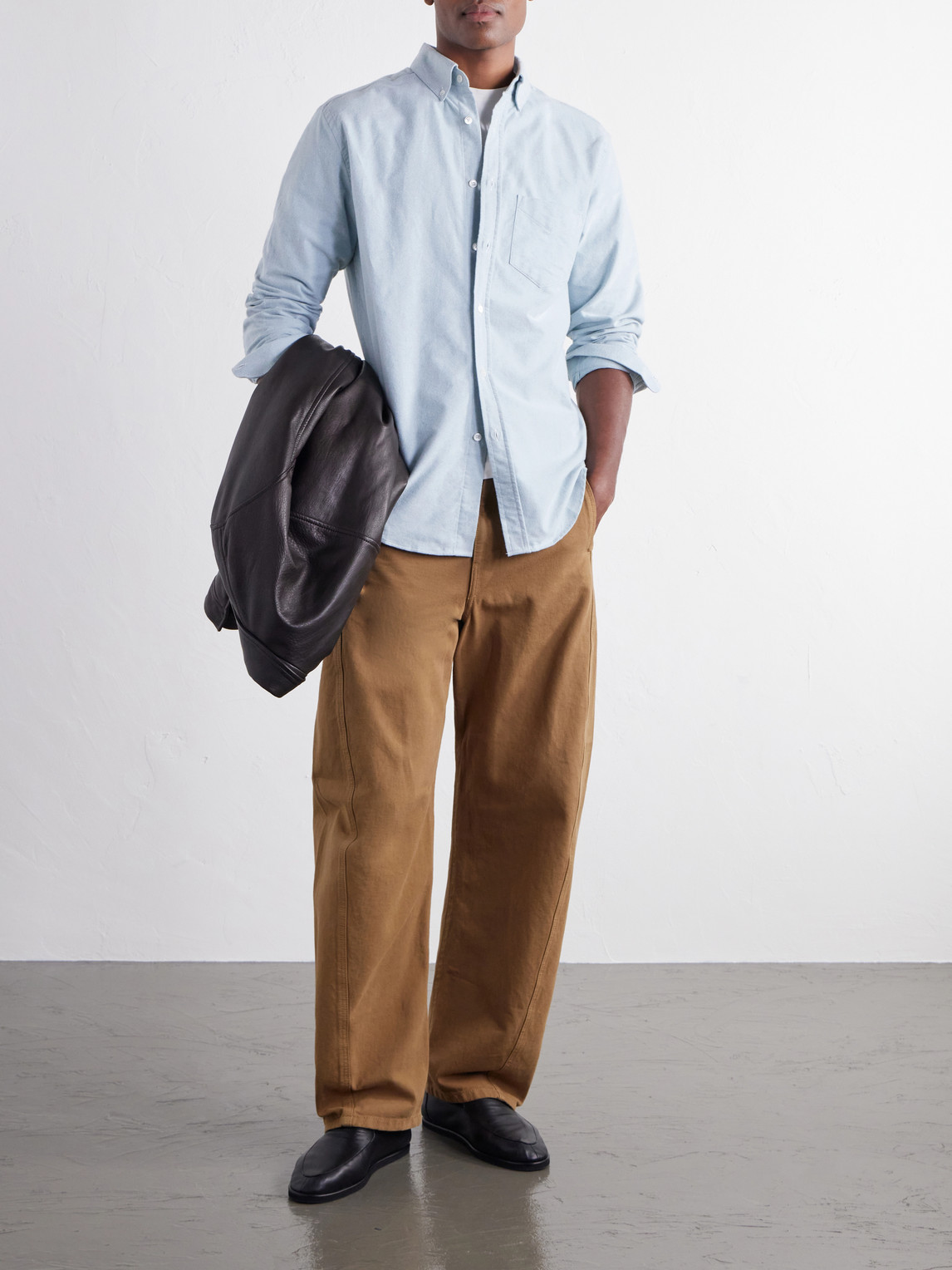 Button-Down Brushed-Cotton Oxford Shirt