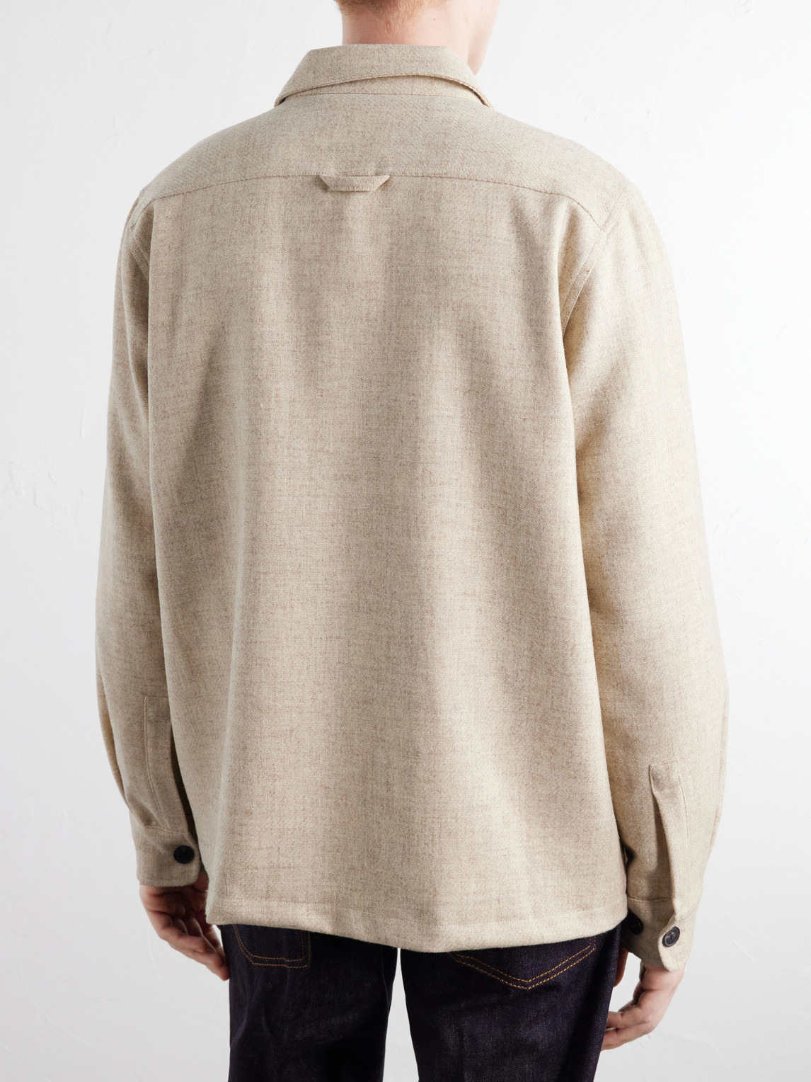 Mélange Wool-Tweed Overshirt
