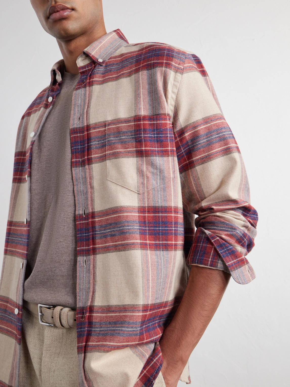Sabela Checked Cotton-Flannel Shirt
