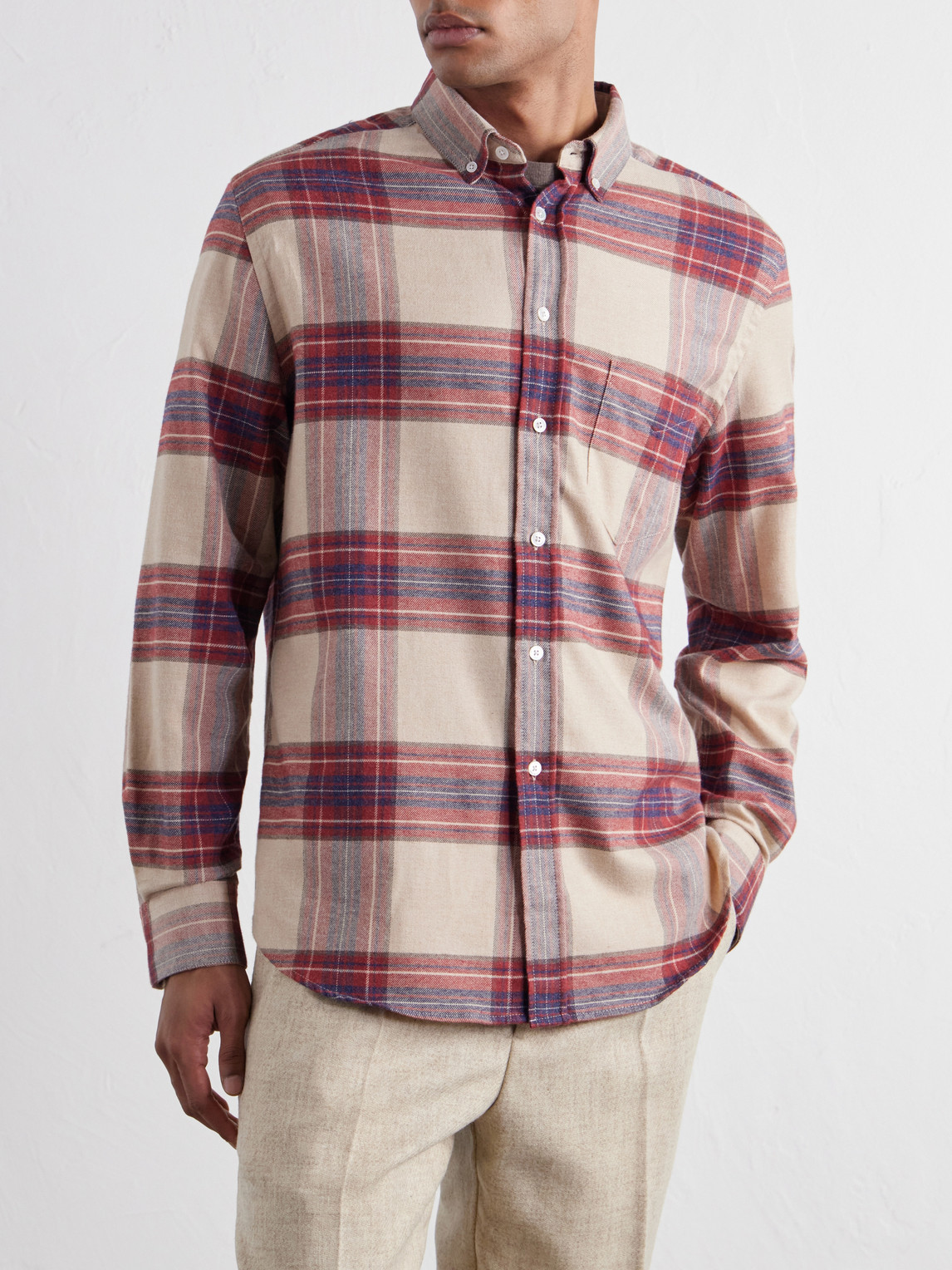 Sabela Checked Cotton-Flannel Shirt