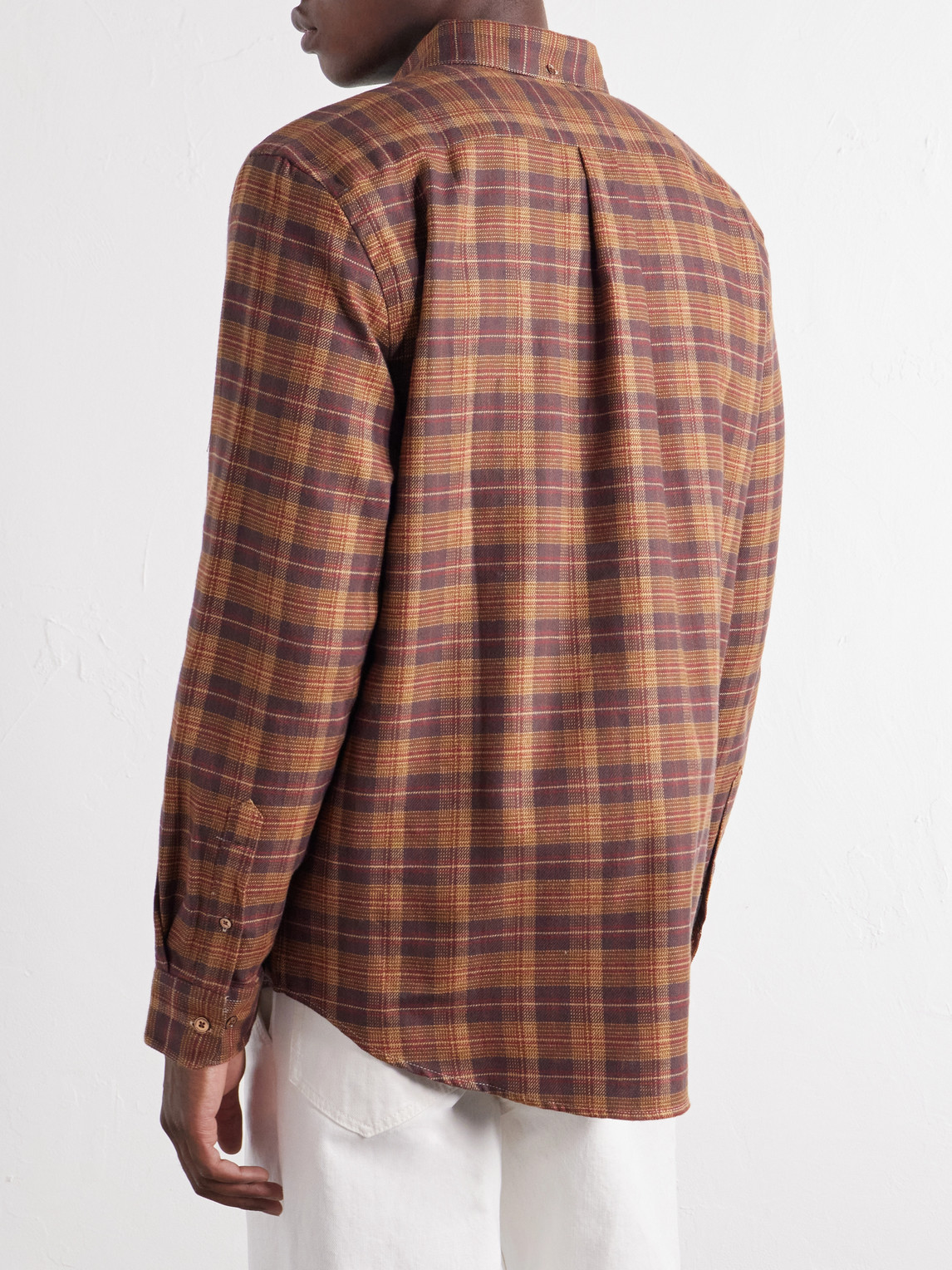 Trigo Checked Brushed Cotton-Twill Shirt