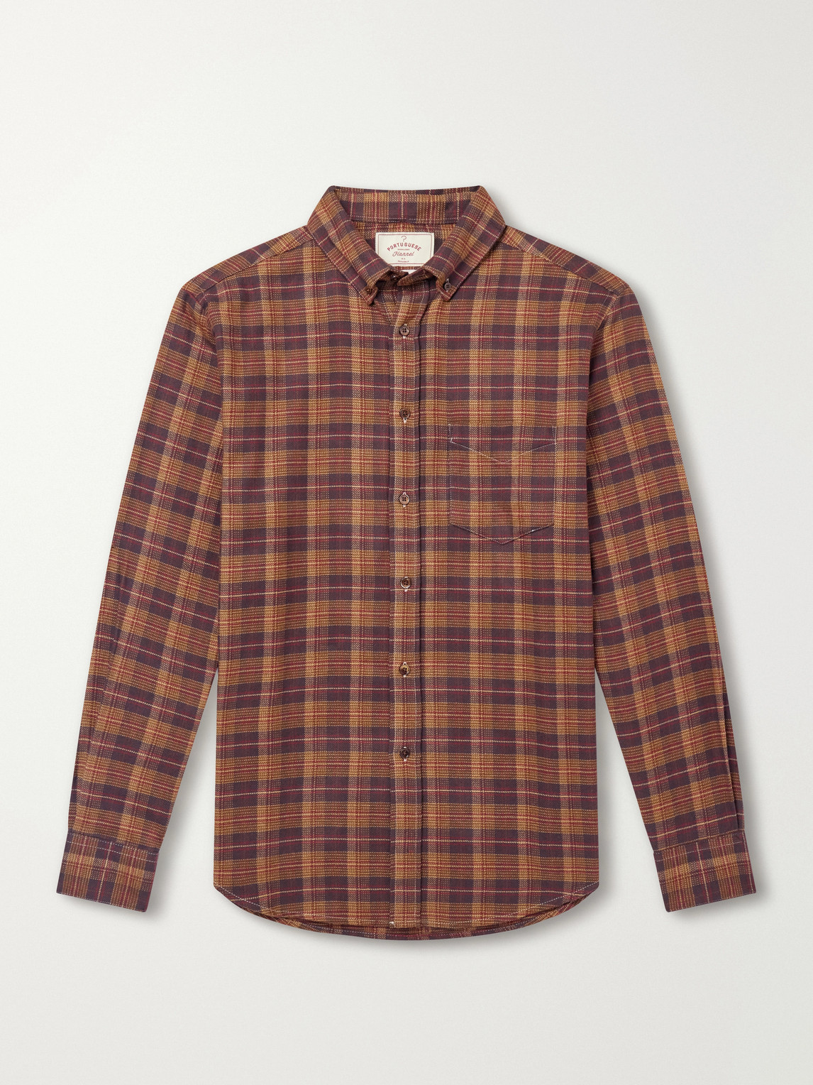 Trigo Checked Brushed Cotton-Twill Shirt