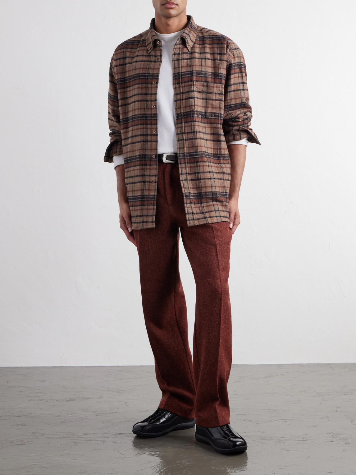 Stalia Checked Cotton-Flannel Shirt