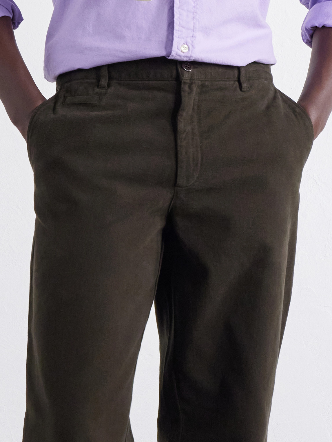 Labura Straight-Leg Cotton-Gabardine Trousers