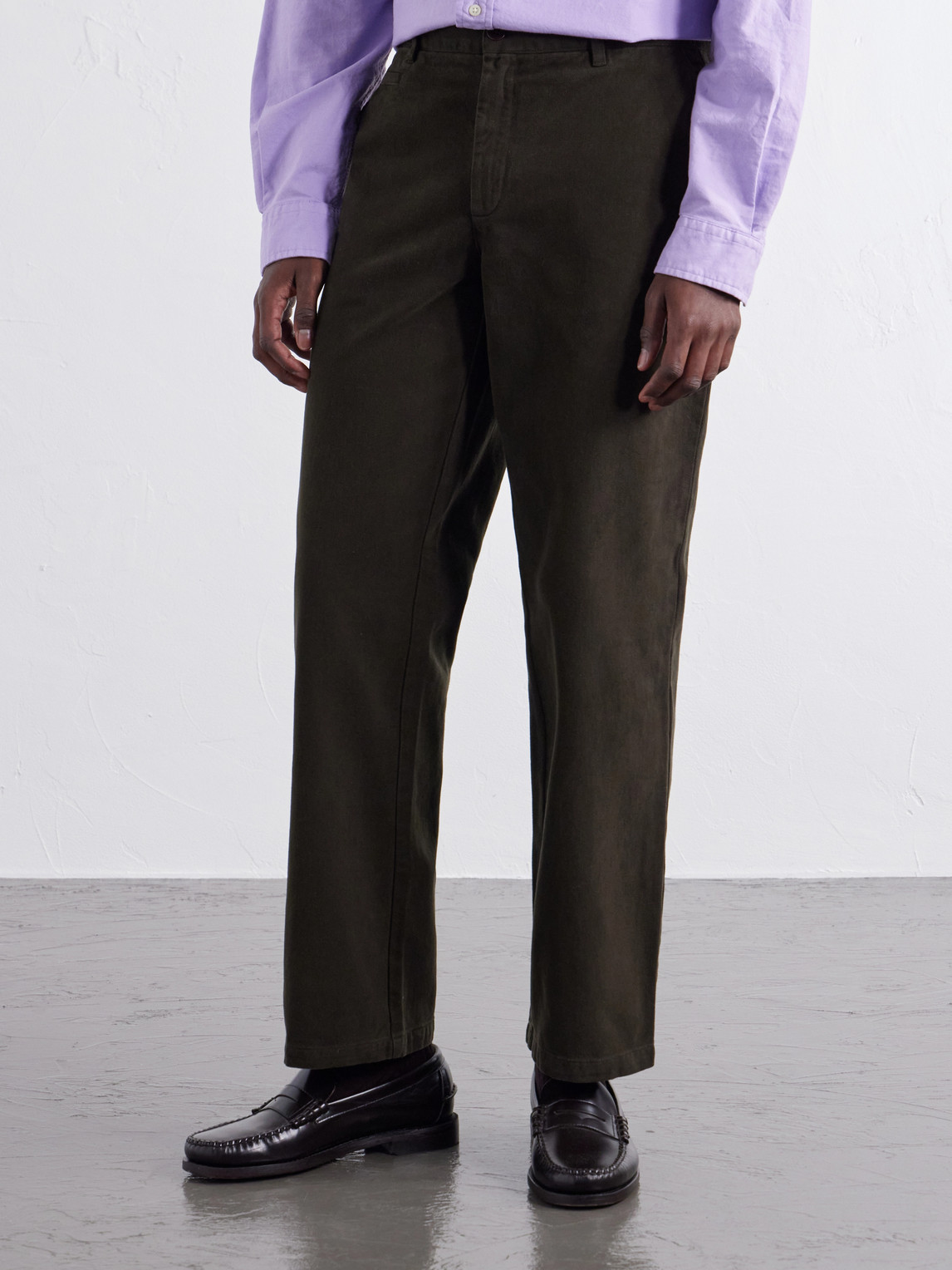 Labura Straight-Leg Cotton-Gabardine Trousers