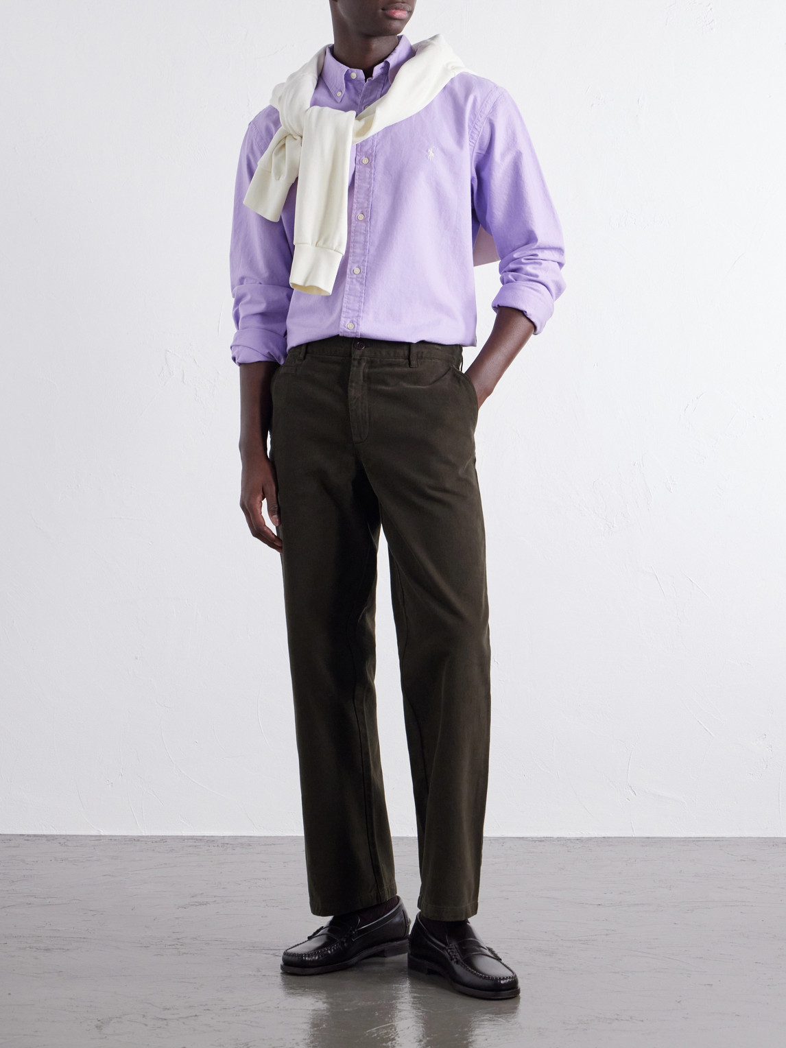 Labura Straight-Leg Cotton-Gabardine Trousers