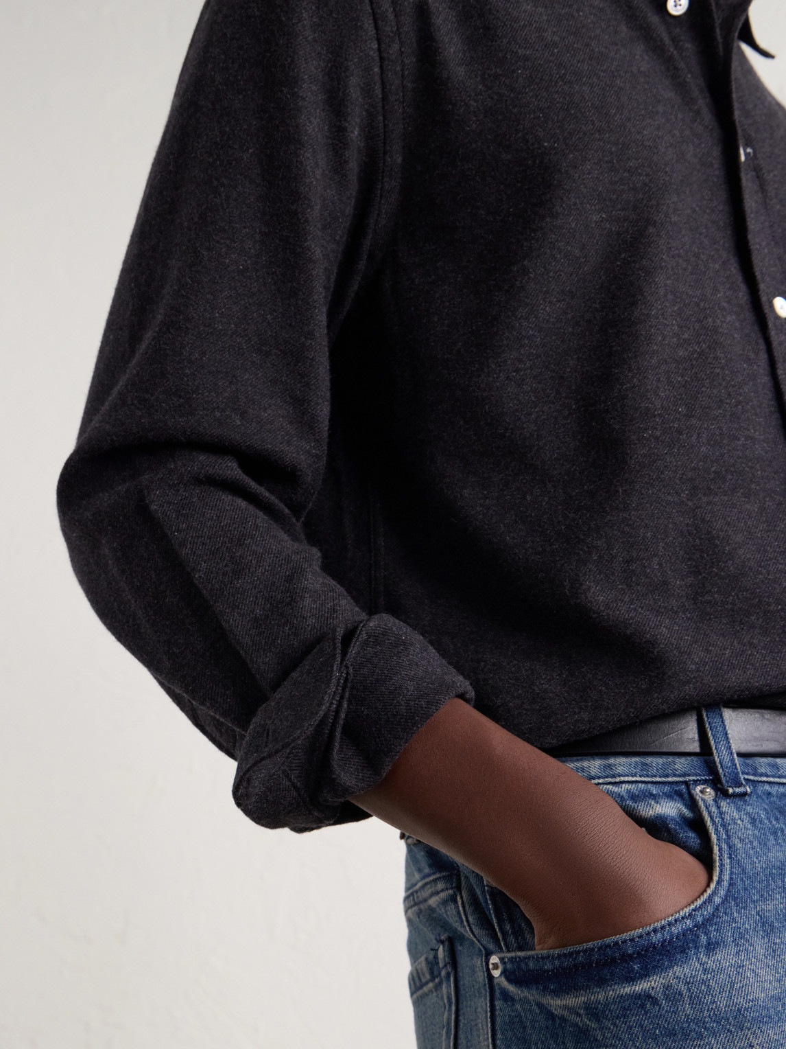 Teca Brushed Cotton-Twill Shirt