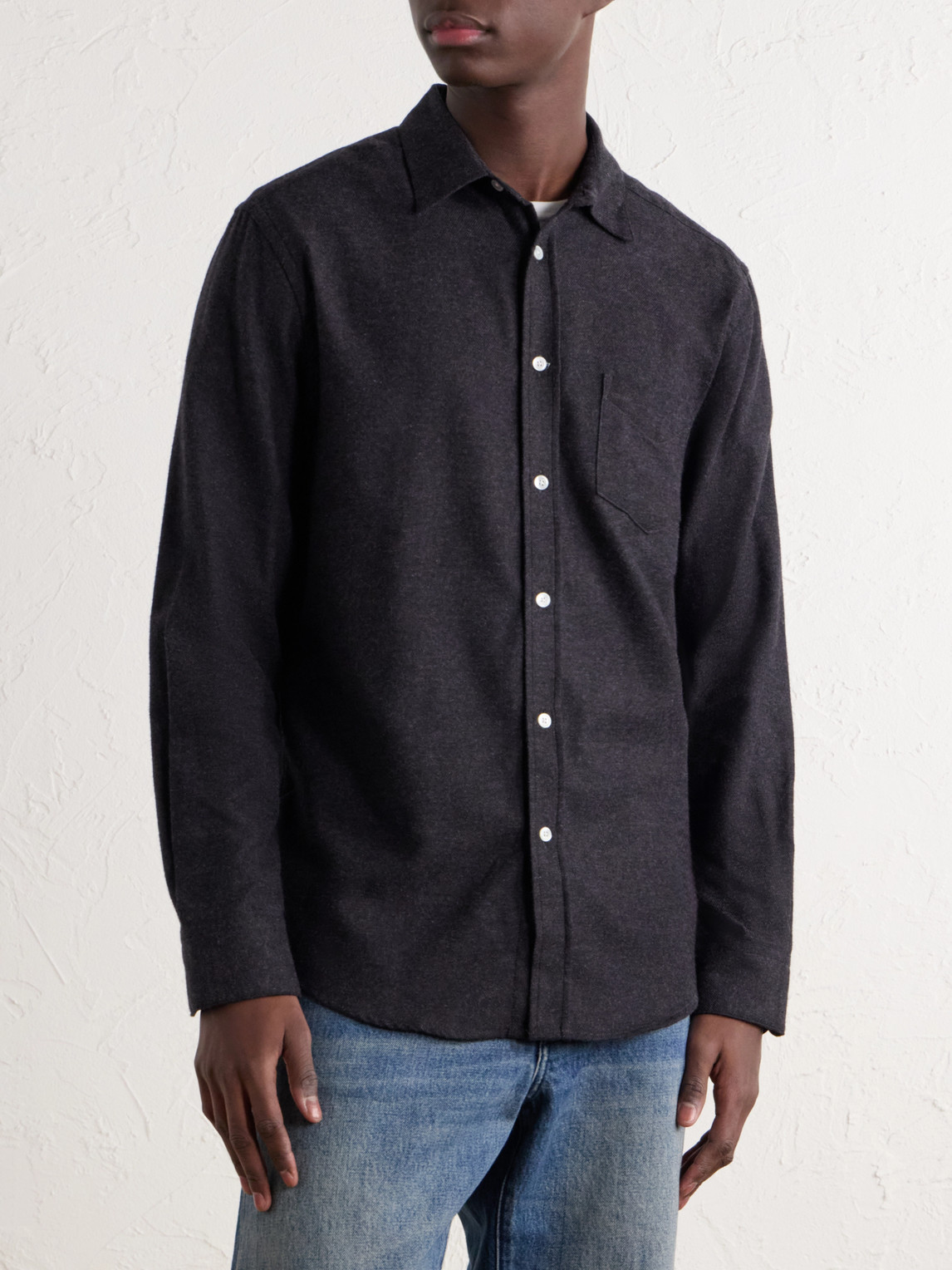 Teca Brushed Cotton-Twill Shirt