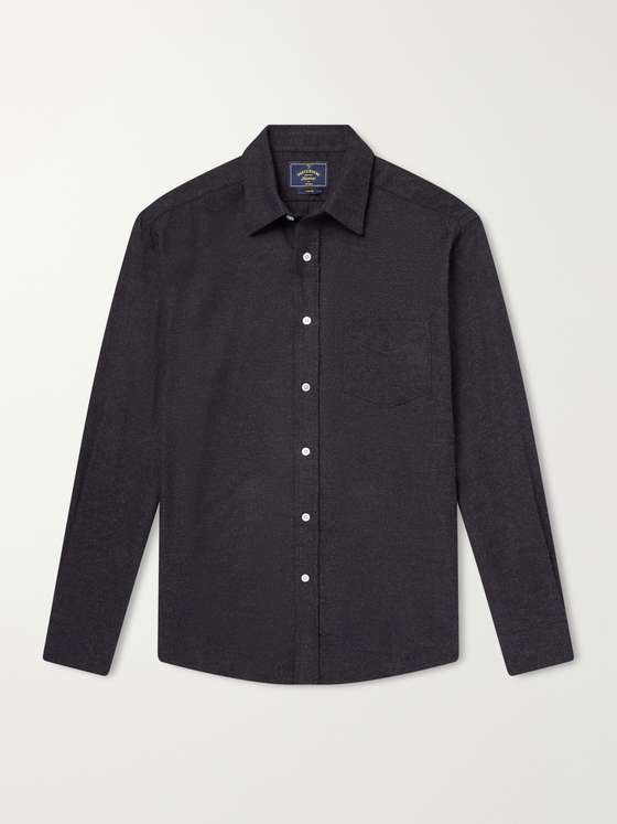 Portugueseflannel Teca Brushed Cotton-Twill Shirt
