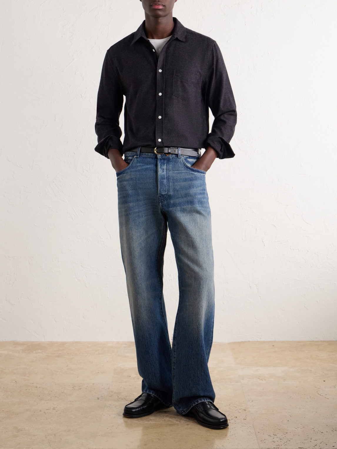 Teca Brushed Cotton-Twill Shirt
