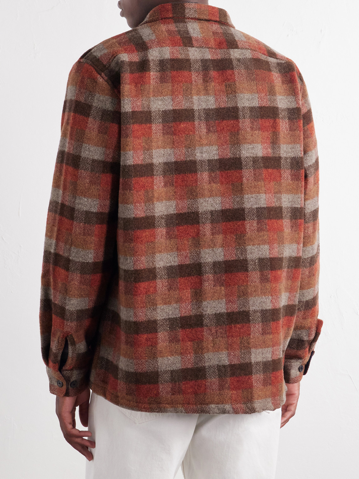 Agripa Checked Wool-Flannel Overshirt