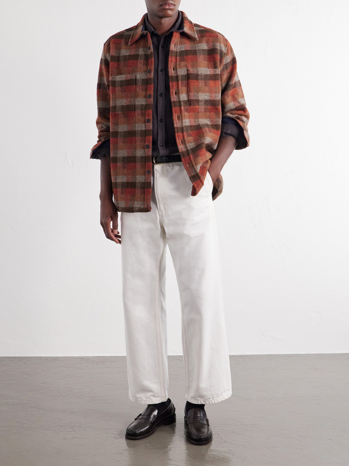 Agripa Checked Wool-Flannel Overshirt