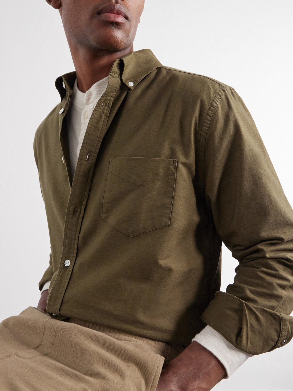 Belavista Button-Down Collar Cotton Shirt