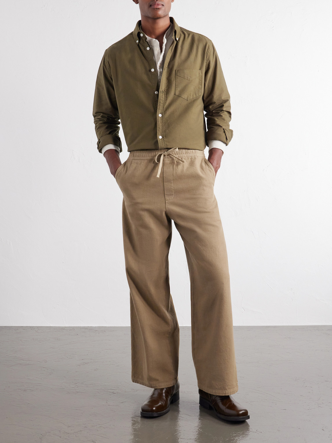 Belavista Button-Down Collar Cotton Shirt