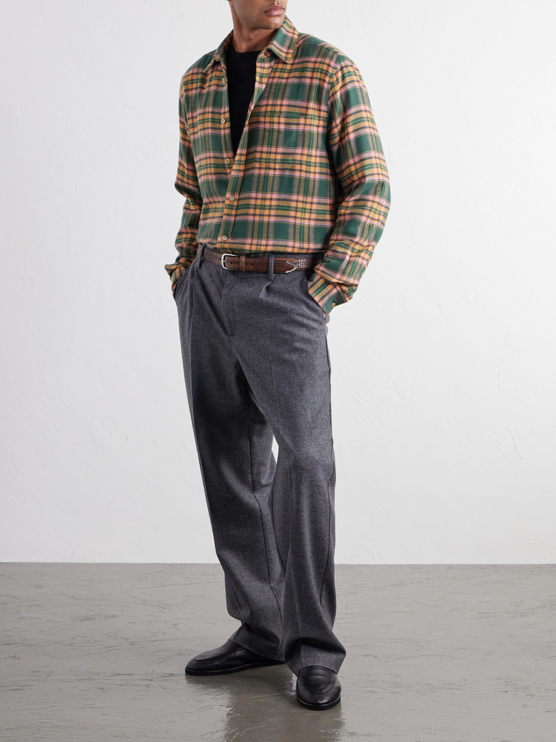 Olivara Checked Cotton-Flannel Shirt
