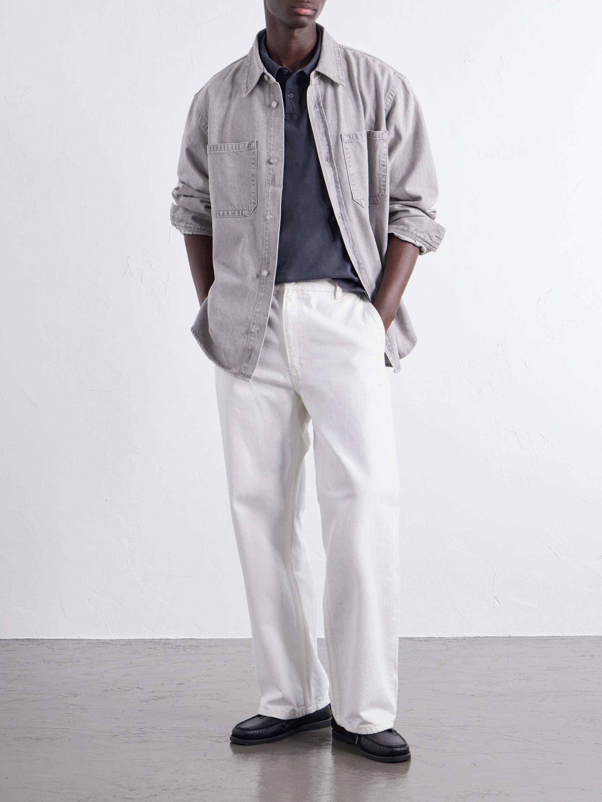 JAMES PERSE Supima Cotton-Jersey Polo Shirt