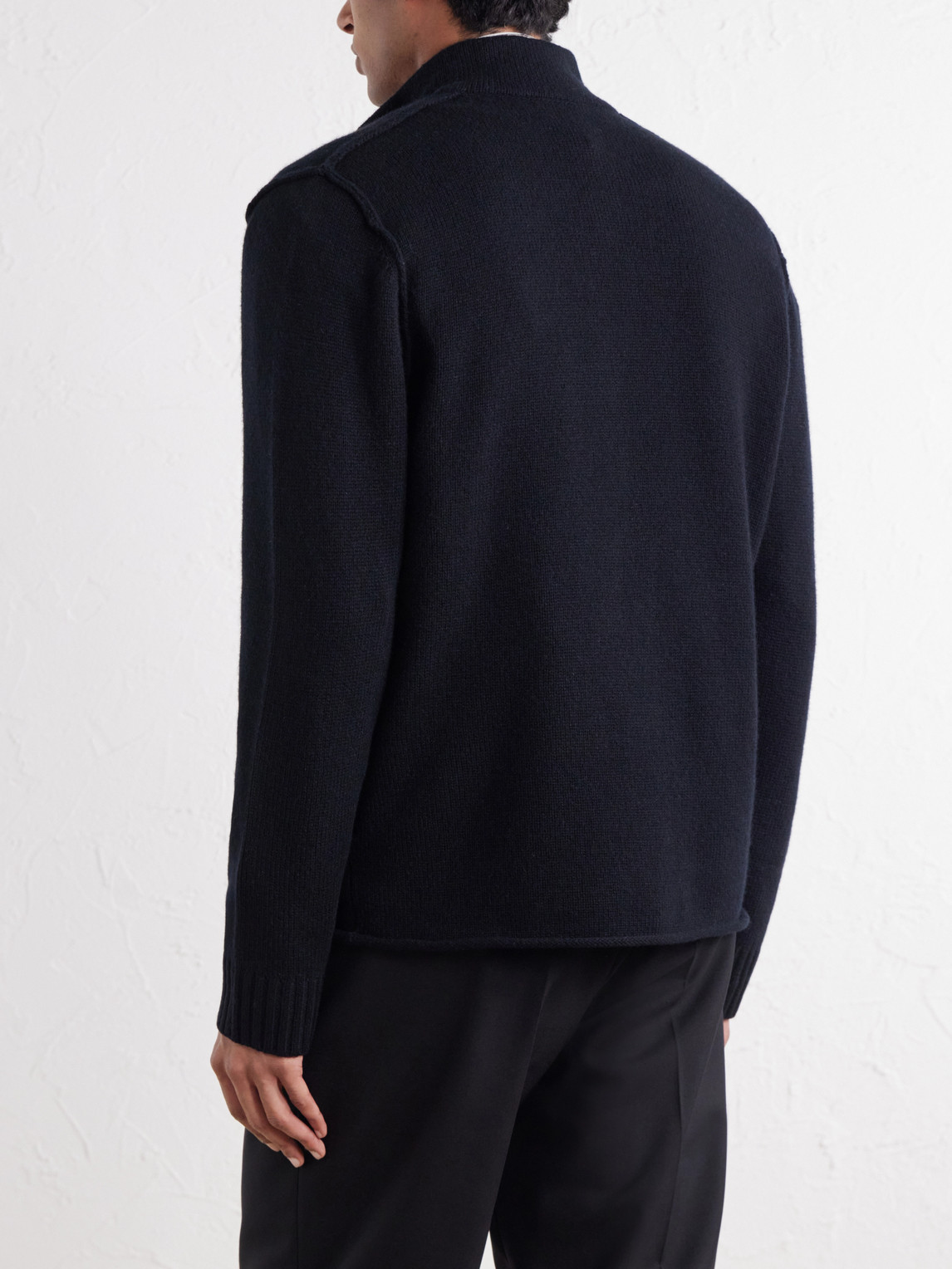 Cashmere Zip-Up Cardigan